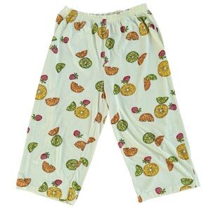 Vintage Blair Fruit Print Pajama Pants Capri